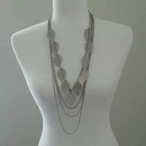 2 / for $10 Silver tone leaf necklace